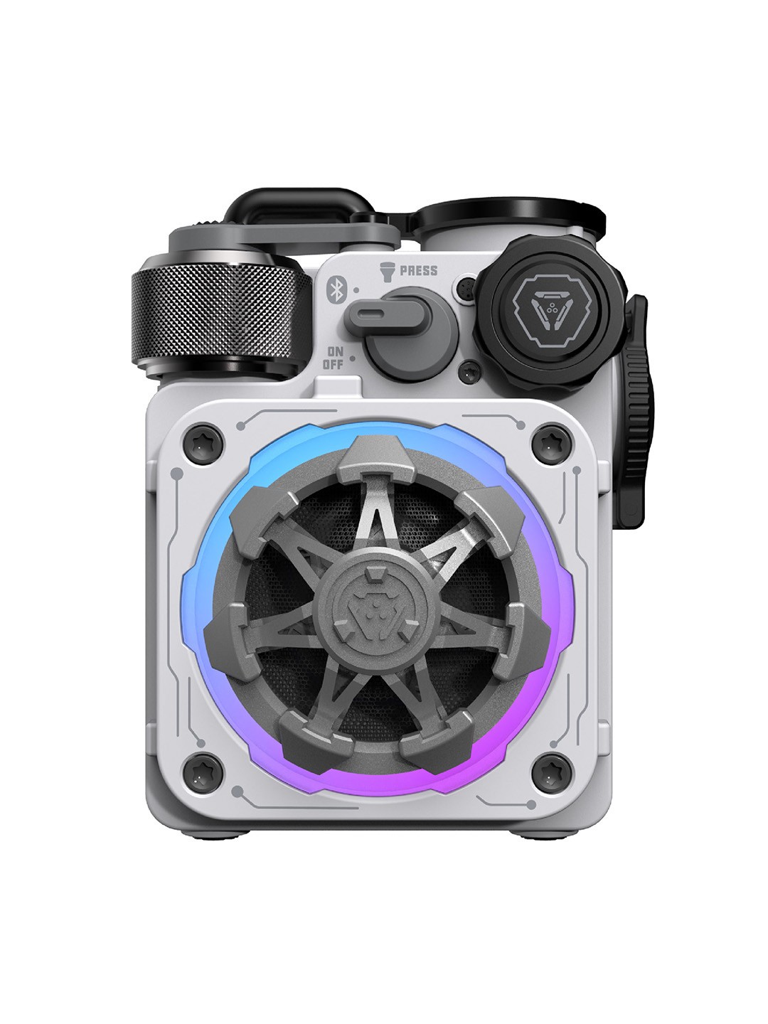 

Muzen Cyber Cube Premium Portable Waterproof Rugged Bluetooth Speaker, White