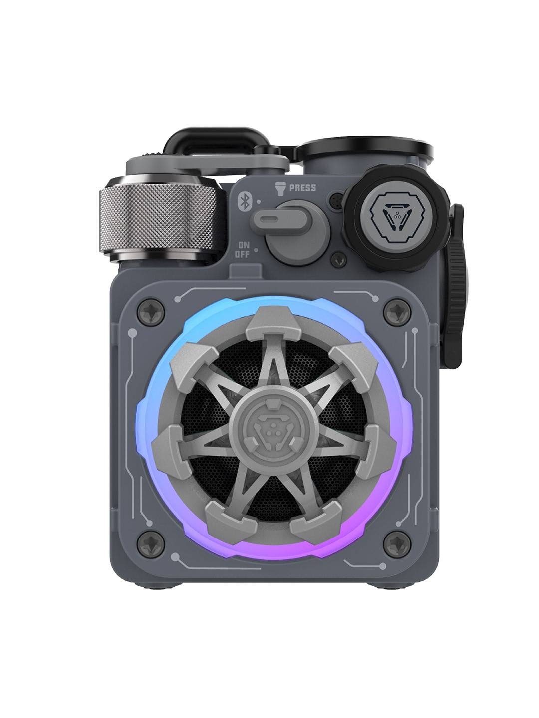 

Muzen Cyber Cube Premium Portable Waterproof Rugged Indoor & Outdoor Bluetooth Speaker, Grey