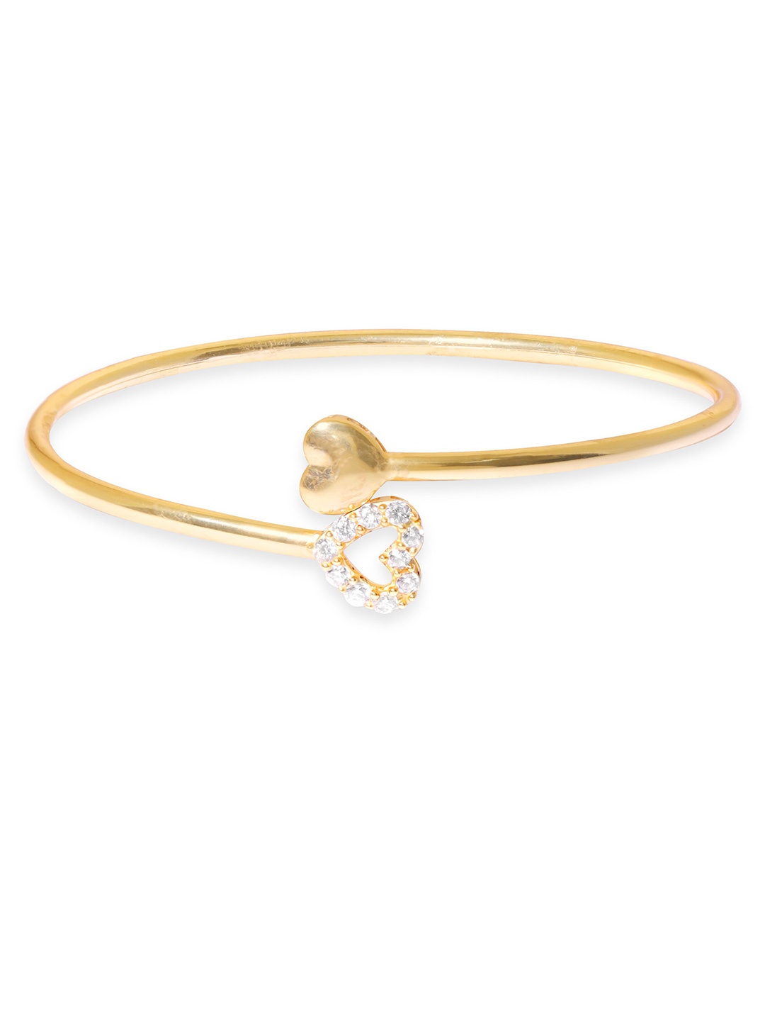 

Rubans 925 Silver 22K Gold plated Heart motif Adjustable Bracelet