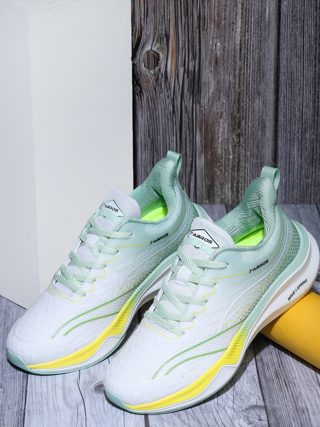 

ABROS Men Running Shoes, Off white
