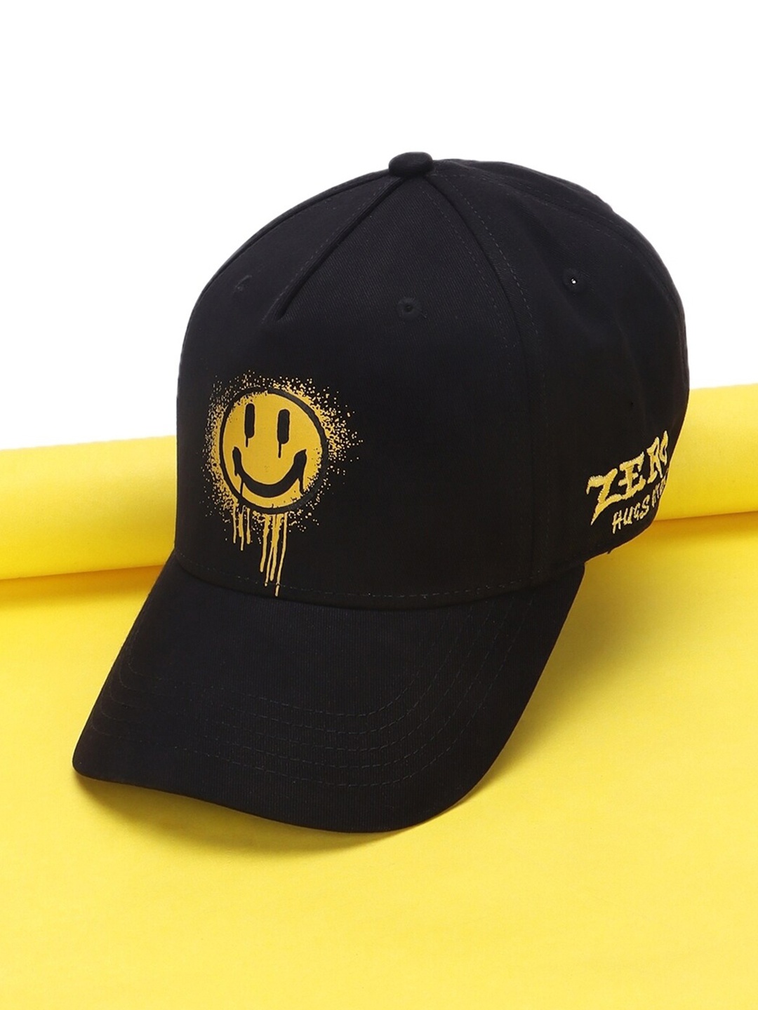 

Bewakoof Unisex Black Printed Cotton Baseball Cap