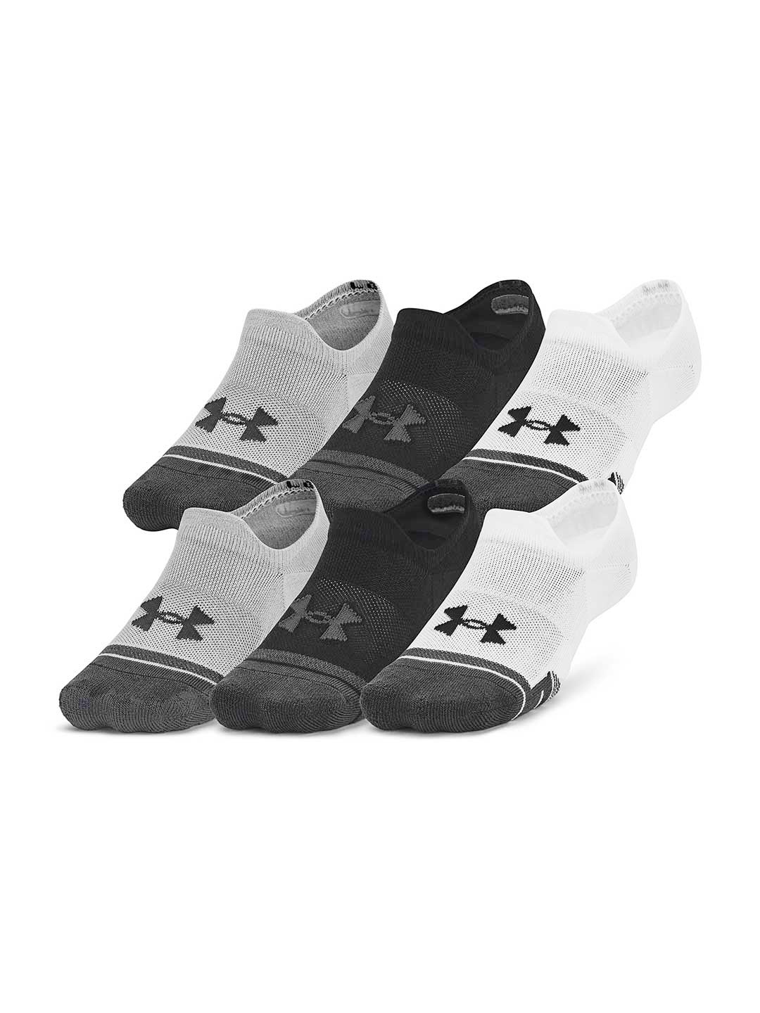 

UNDER ARMOUR Unisex Pack of 3 UA Performance Tech Ankle Length Socks, Grey