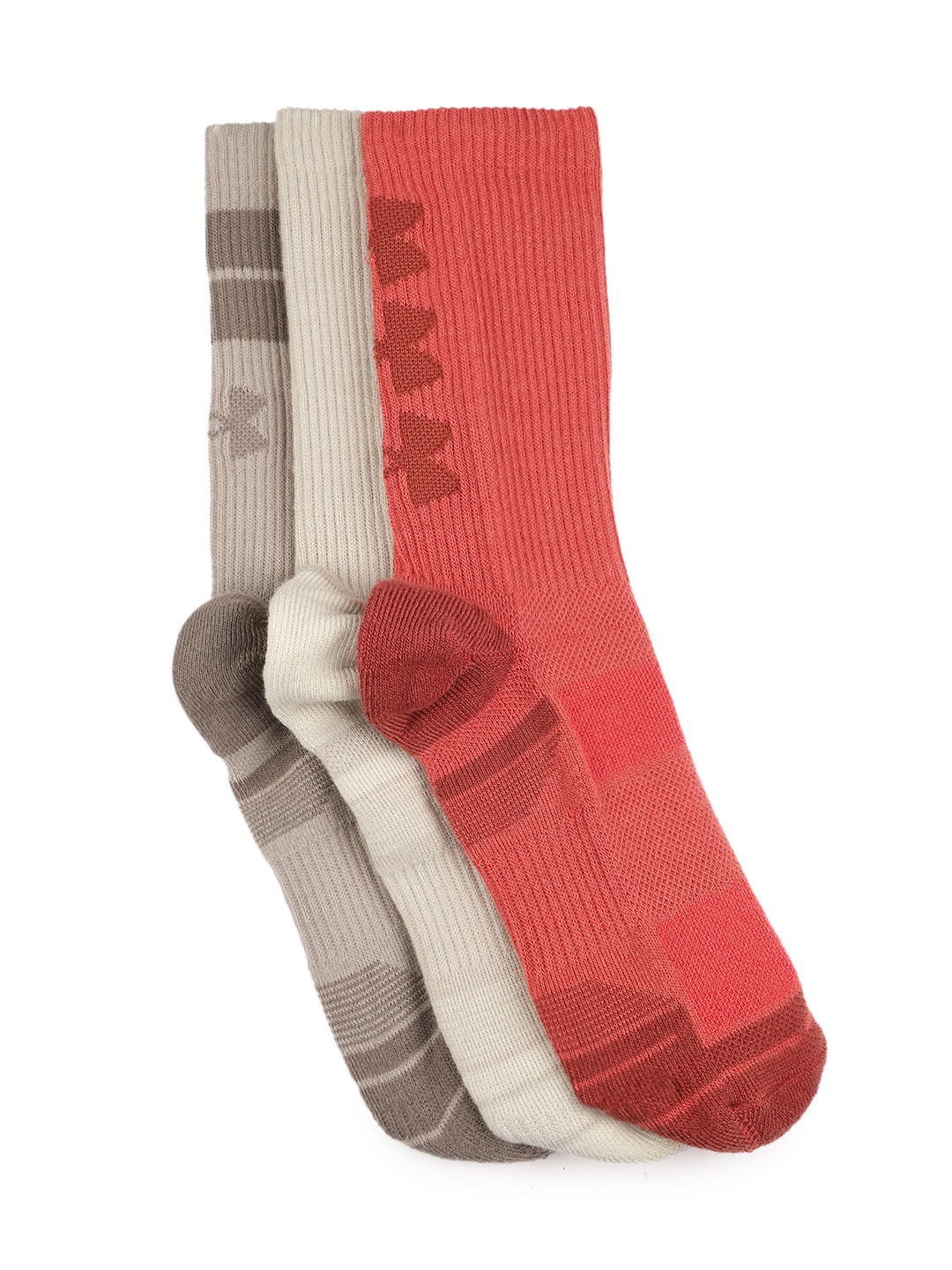 

UNDER ARMOUR Set of 3 Performance Tech Calf Length Socks, Red