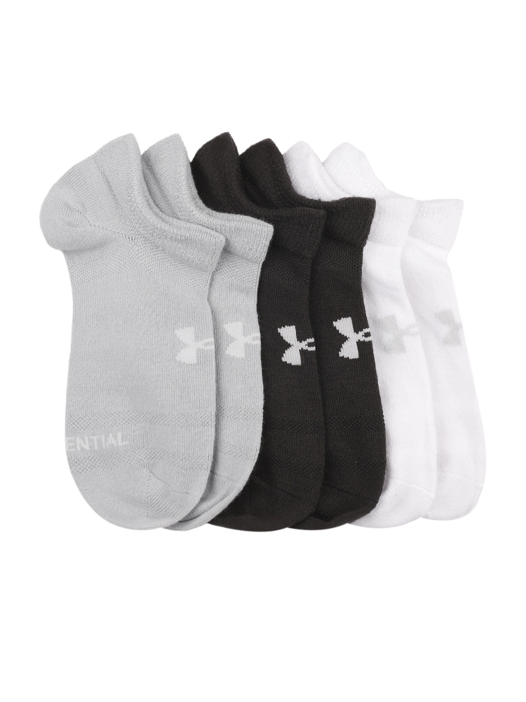 

UNDER ARMOUR Unisex Set of 6 Essential Ankle Length Socks, Black