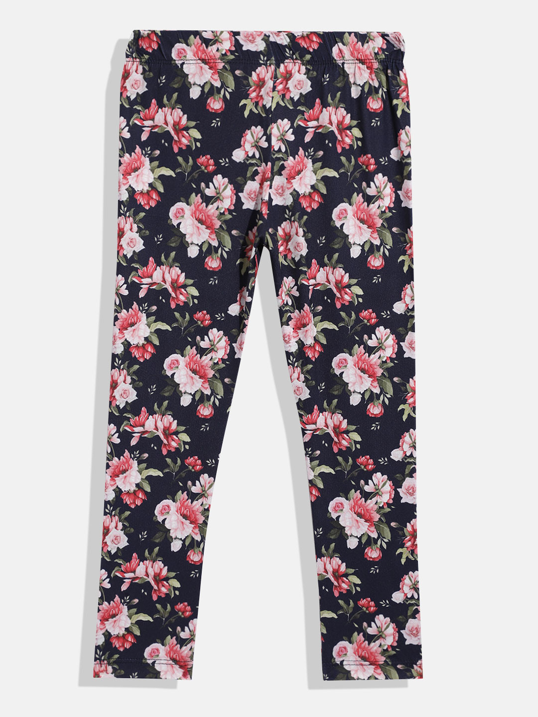

Eteenz Girls Premium Cotton Floral Printed Leggings, Black