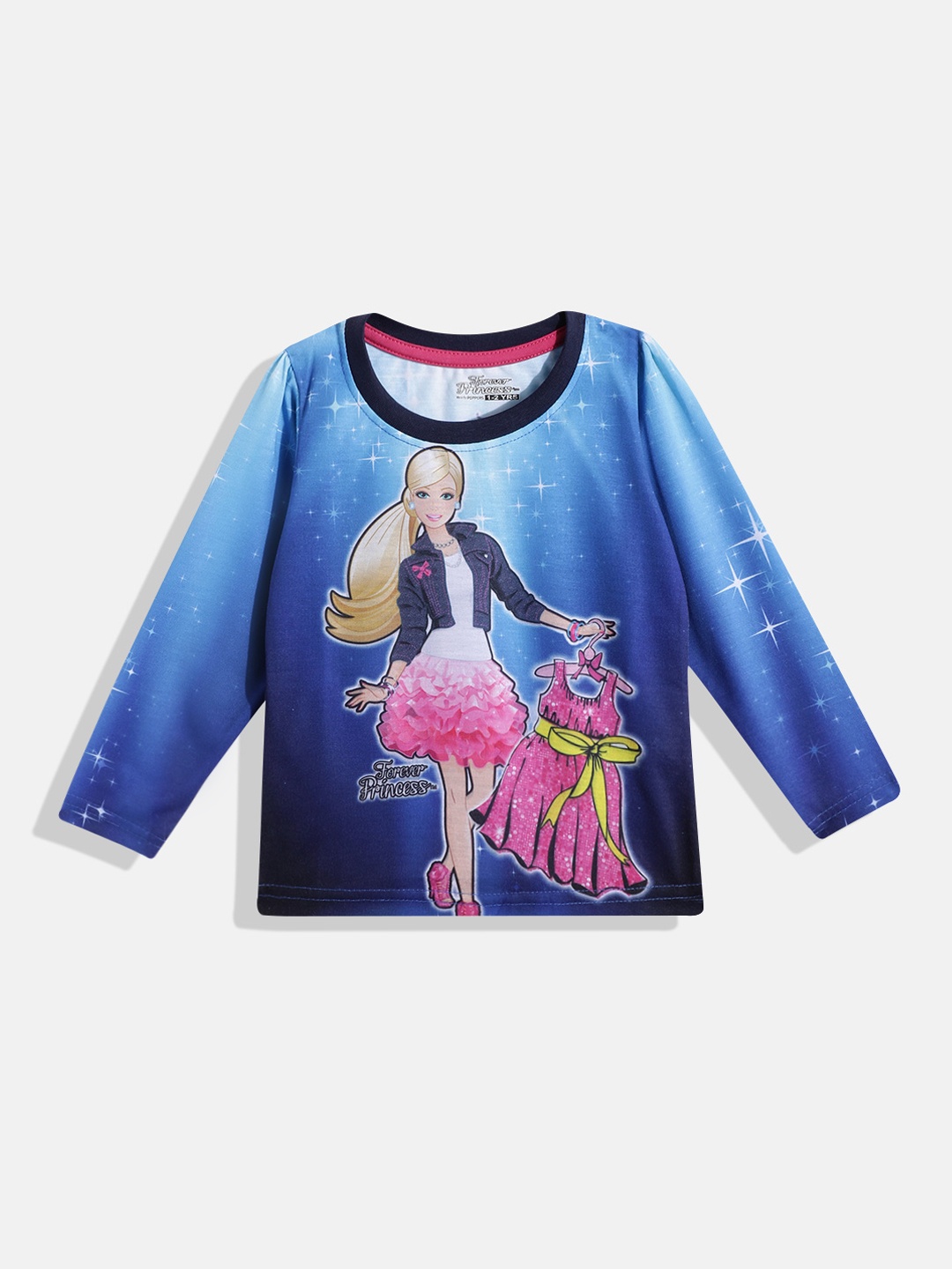 

Eteenz Girls Forever Princess Printed T-shirt, Blue