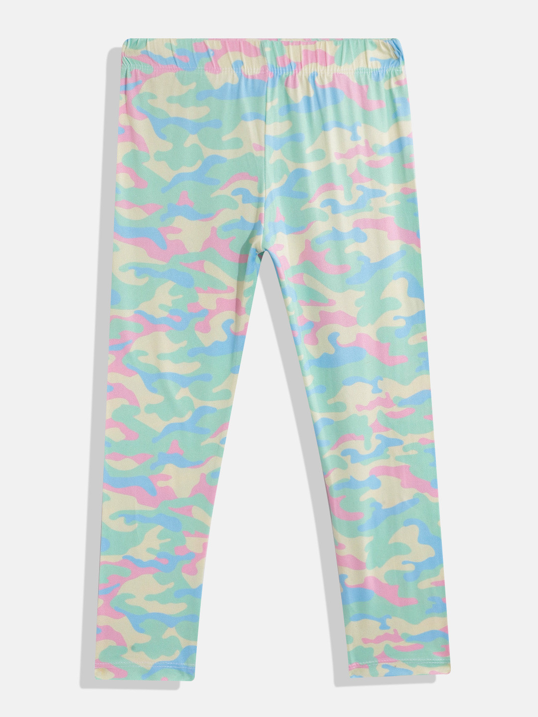

Eteenz Girls Premium Cotton Abstract Printed Leggings, Sea green
