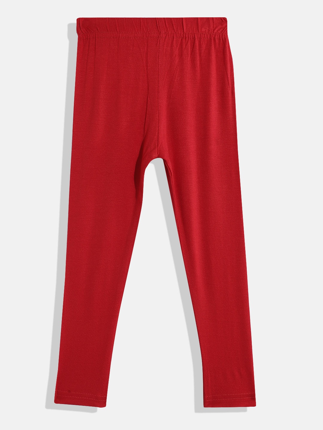 

Eteenz Girls Solid Premium Cotton Leggings, Red