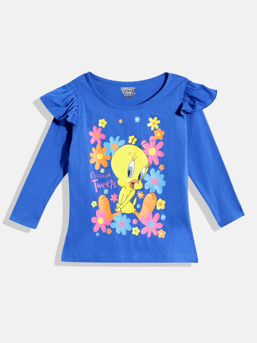 

Eteenz Girls Tweety Print Cotton Top, Blue