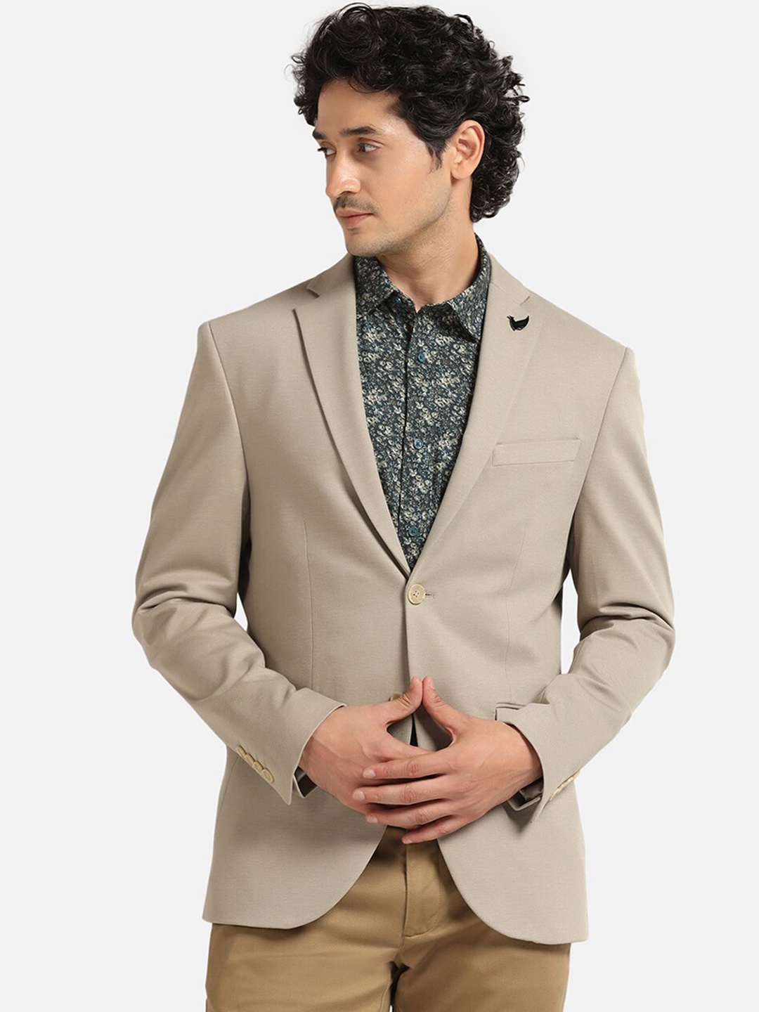 

Blackberrys Slim-Fit Single Breasted Blazer, Beige