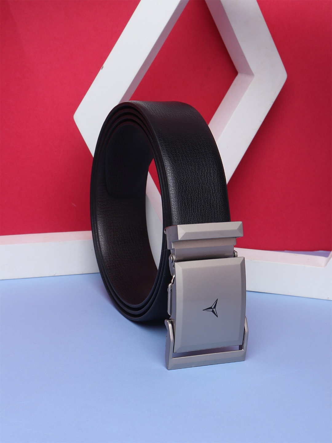 

HENEDA Men Textured Leather Reversible Formal Belt, Black