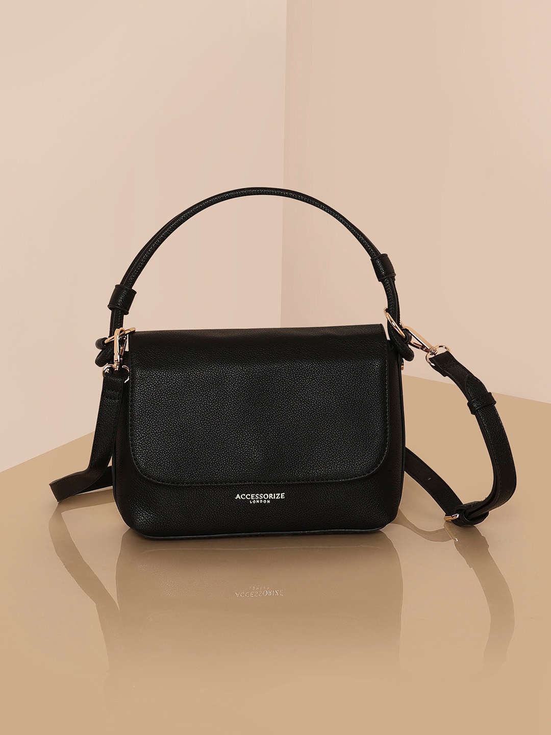 

Accessorize Double Strap Handheld Bag, Black