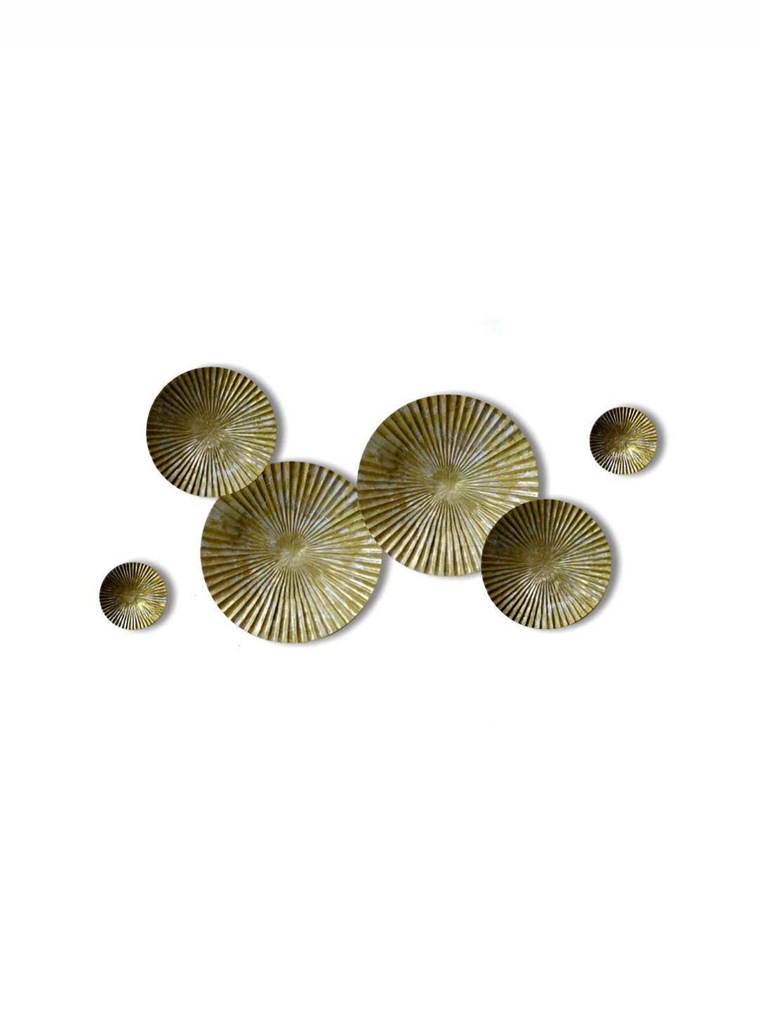 

Craftter Gold Toned 6 Pieces Round Metal Wall Art