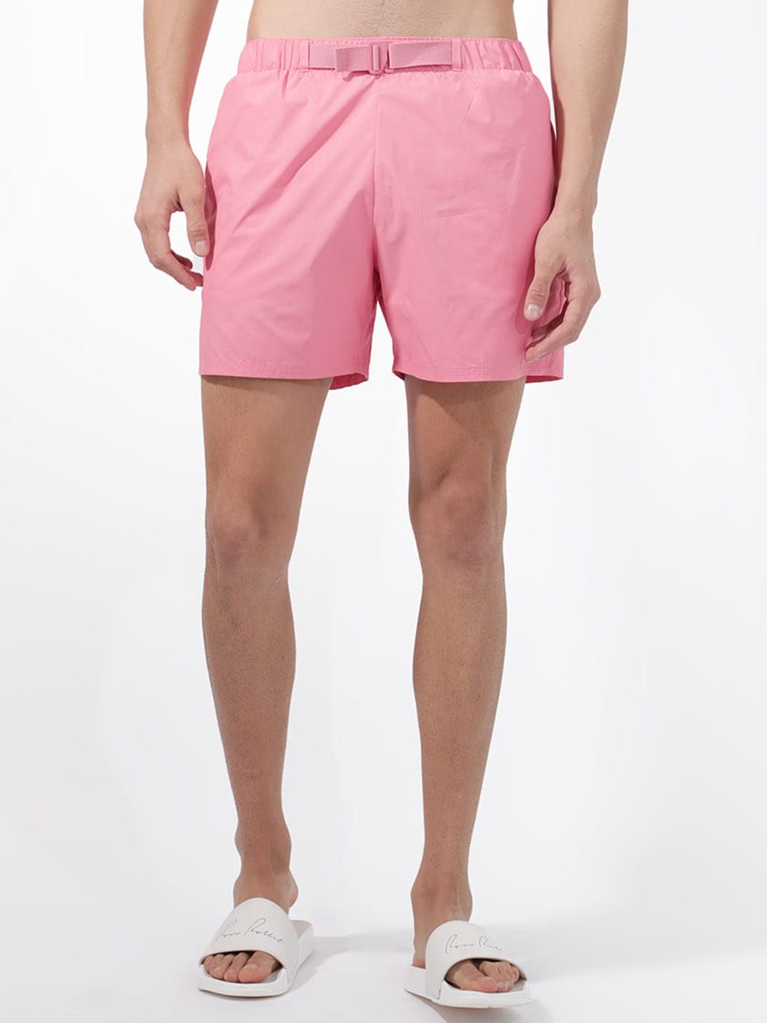 

RARE RABBIT Men Kort Mid Rise Regular Fit Shorts, Pink