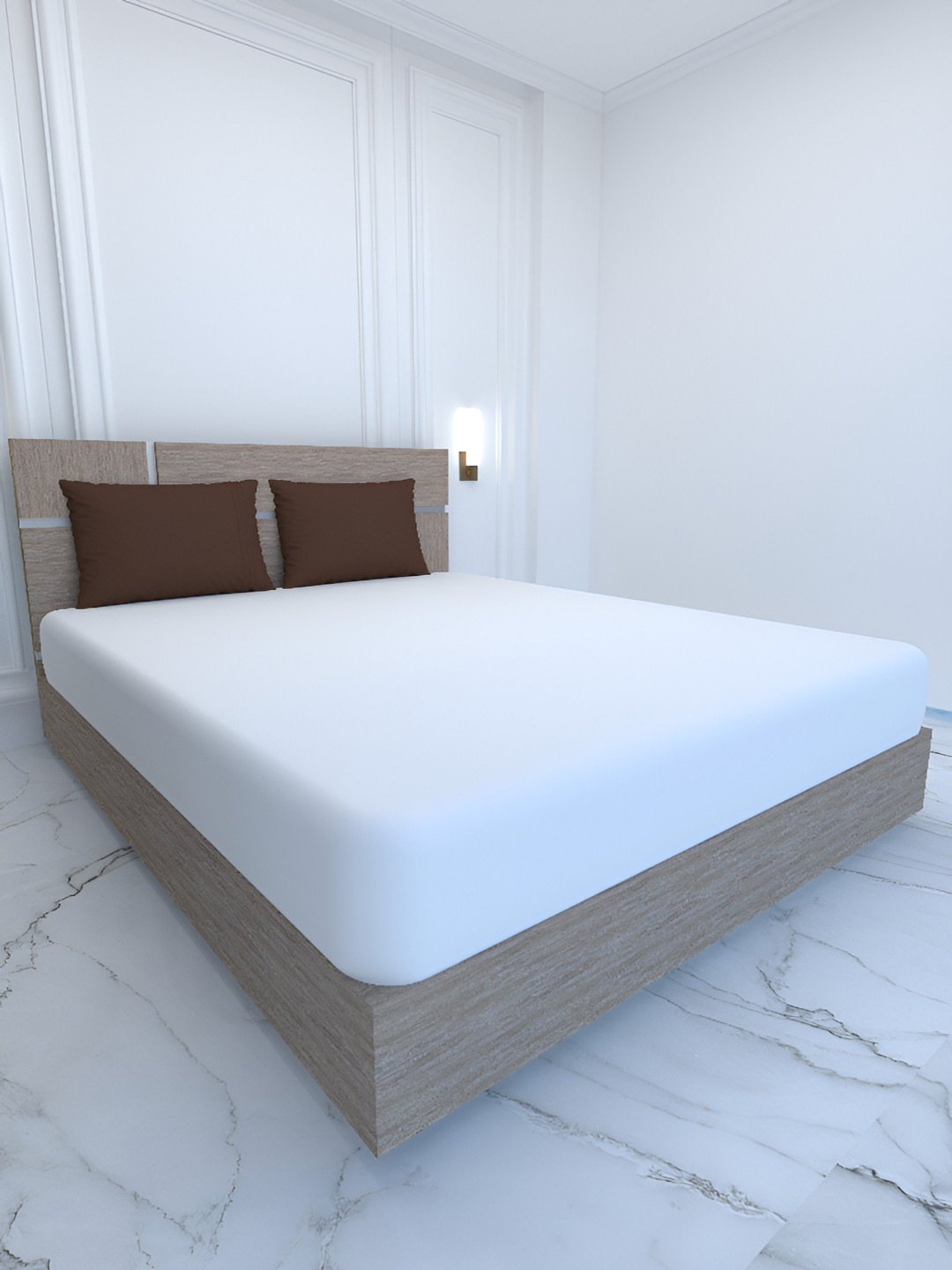 

Pure Decor White 400 TC King Pure Cotton Bedsheet Set