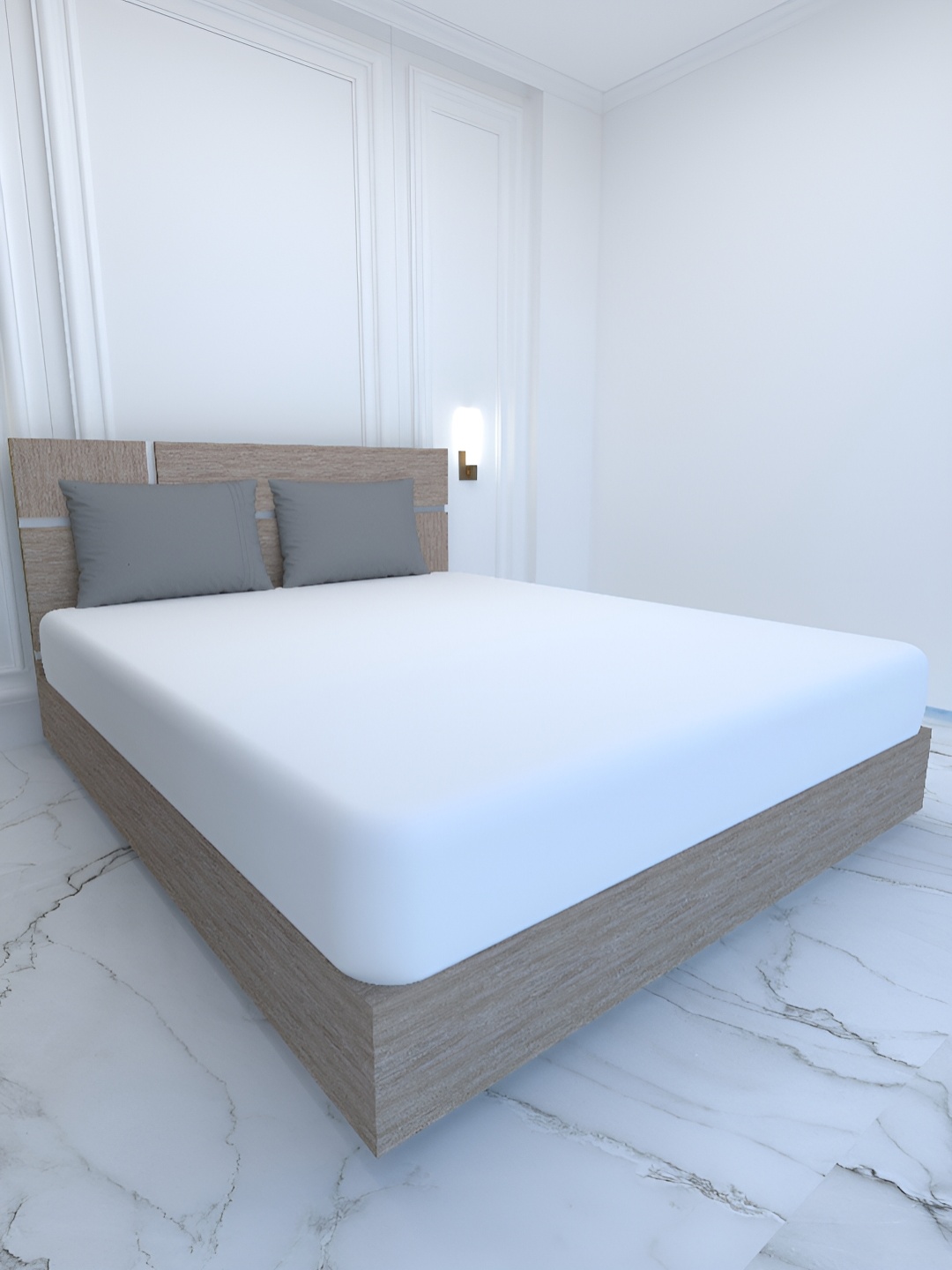 

Pure Decor White 400 TC King Pure Cotton Bedsheet Set