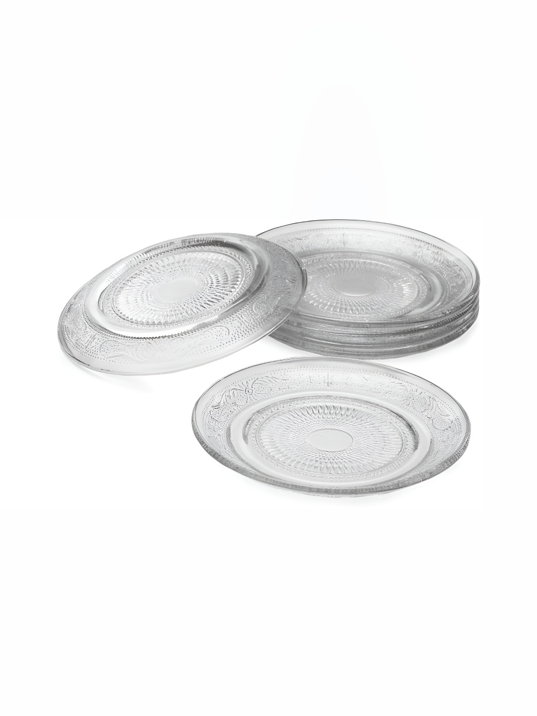 

Afast Transparent 6 Pieces Glass Dishwasher Safe Plates