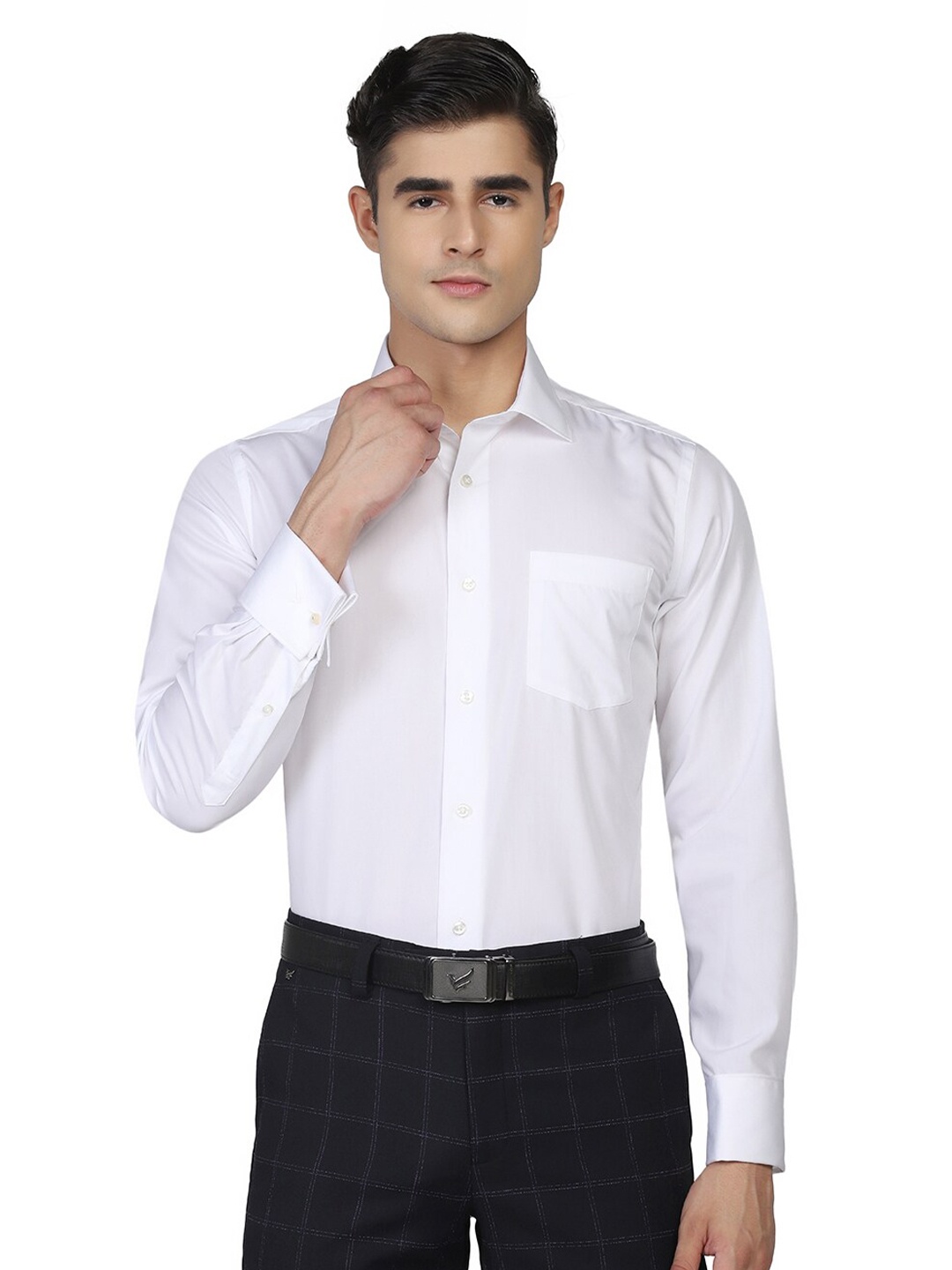 

Blackberrys Slim Fit Cotton Formal Shirt, White