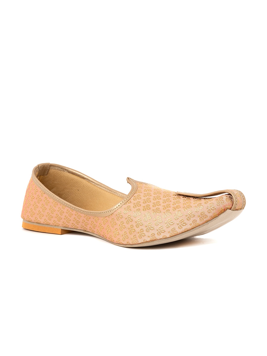 

Khadims Men Textured Lightweight Mojaris, Rose gold