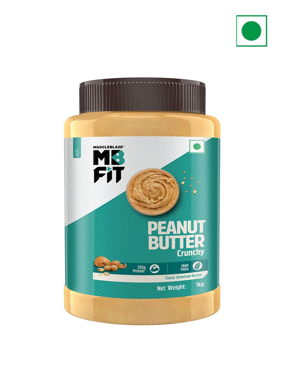 

MuscleBlaze MB Fit Classic Peanut Butter Crunchy- 1Kg, Brown