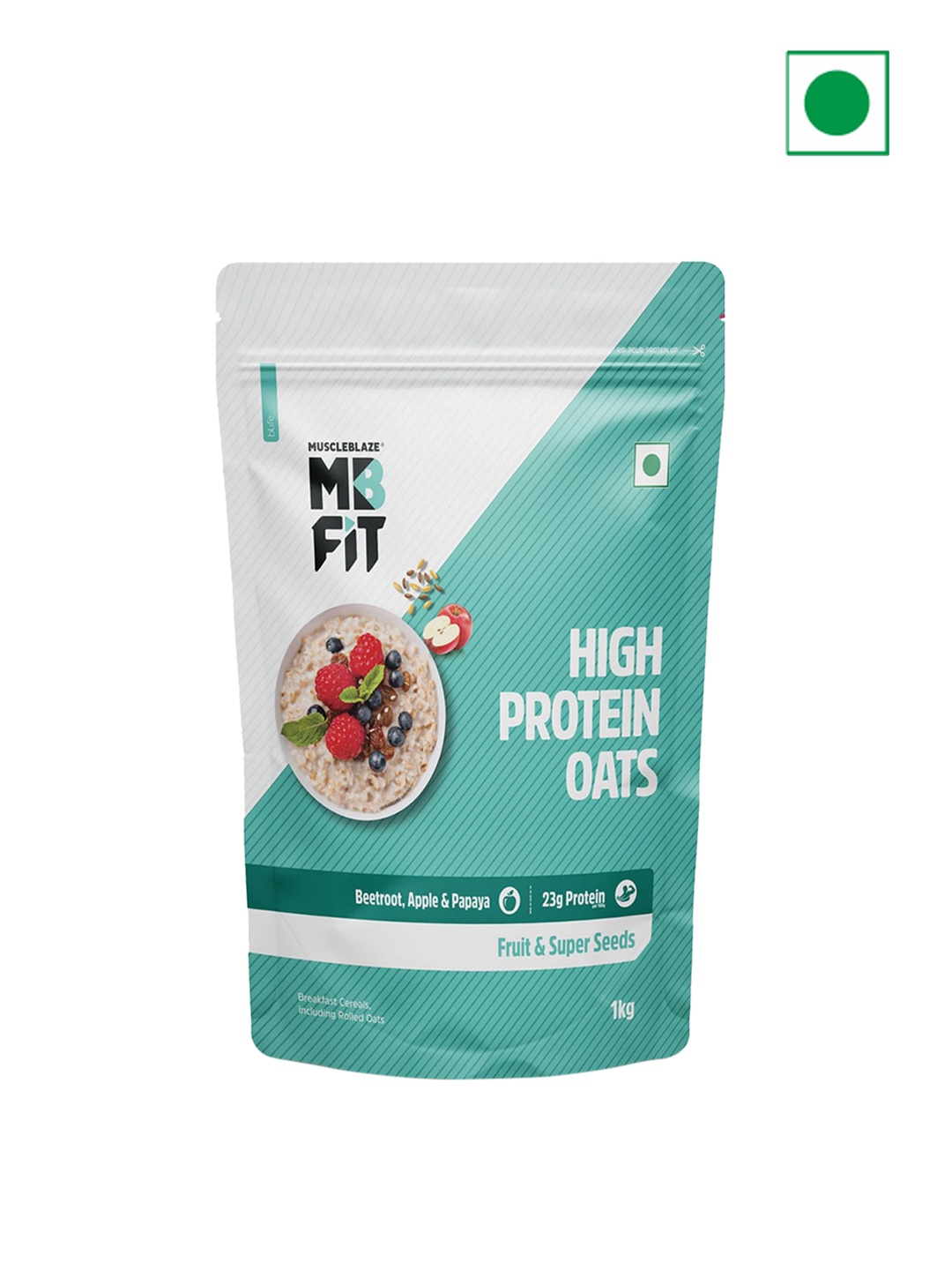 

MuscleBlaze High Protein Oats -1Kg, Green