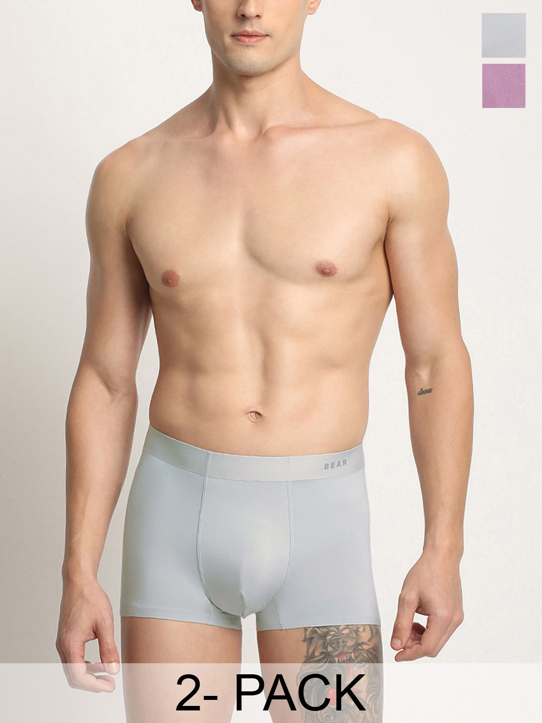 

THE BEAR HOUSE Pack Of 2 Modal Trunks BRI-MICAH-P2, Grey