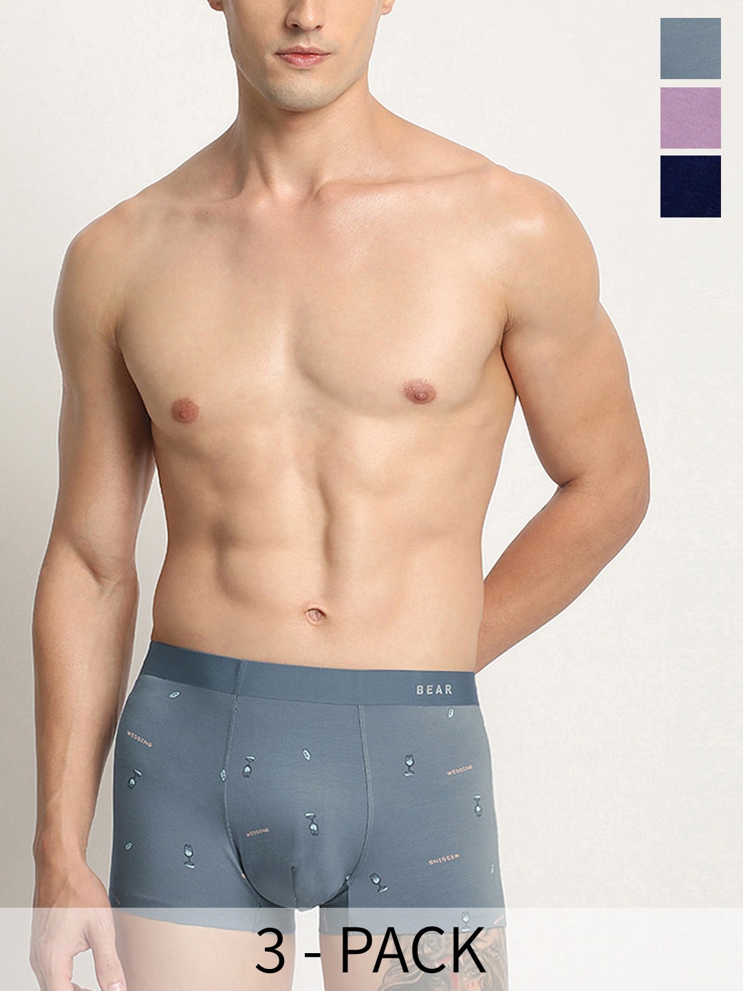 THE BEAR HOUSE Pack Of 3 Assorted Trunks BRI-ZONASE-P3
