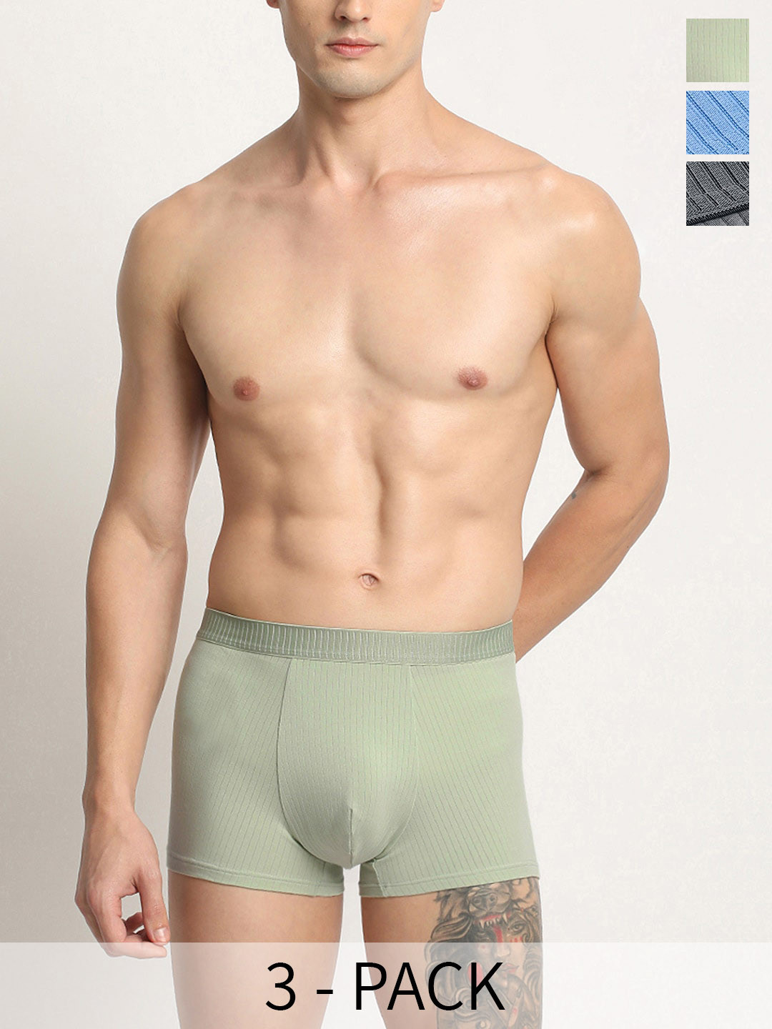 

THE BEAR HOUSE Pack Of 3 Modal Trunks BRI-EZRO-P3, Green