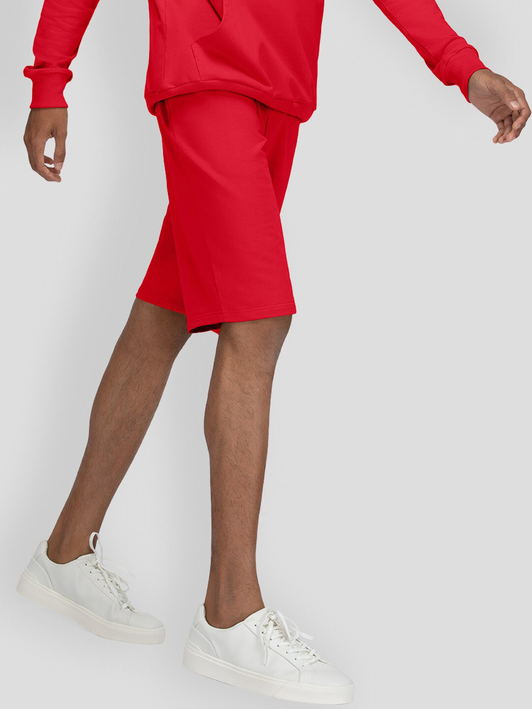 

PANGOLIN Men Mid-Rise Sports Shorts, Red