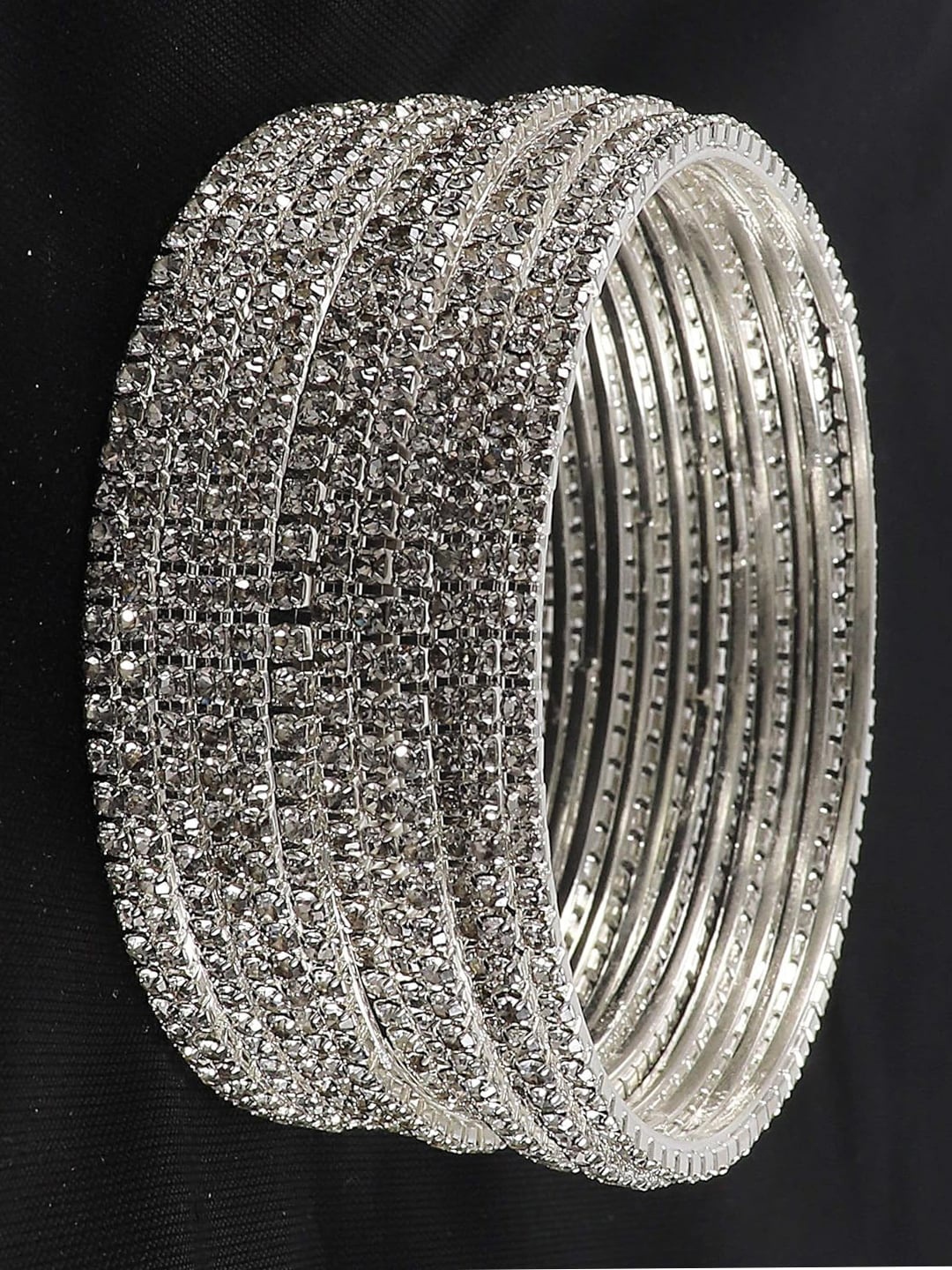 

NMII Set of 12 Zircon-studded Bangles, Silver