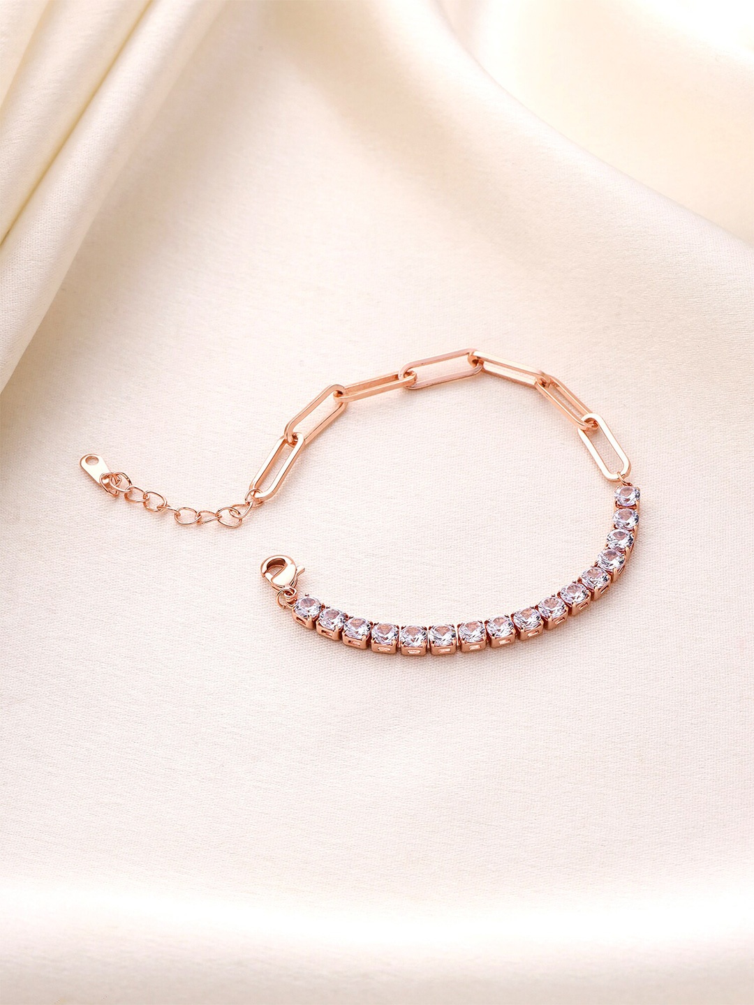 

Yellow Chimes Rose Gold Plated Wraparound Bracelet