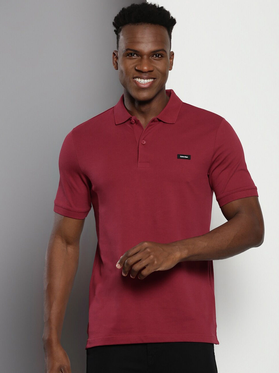 

Calvin Klein Jeans Polo Collar Slim Fit T-shirt, Maroon
