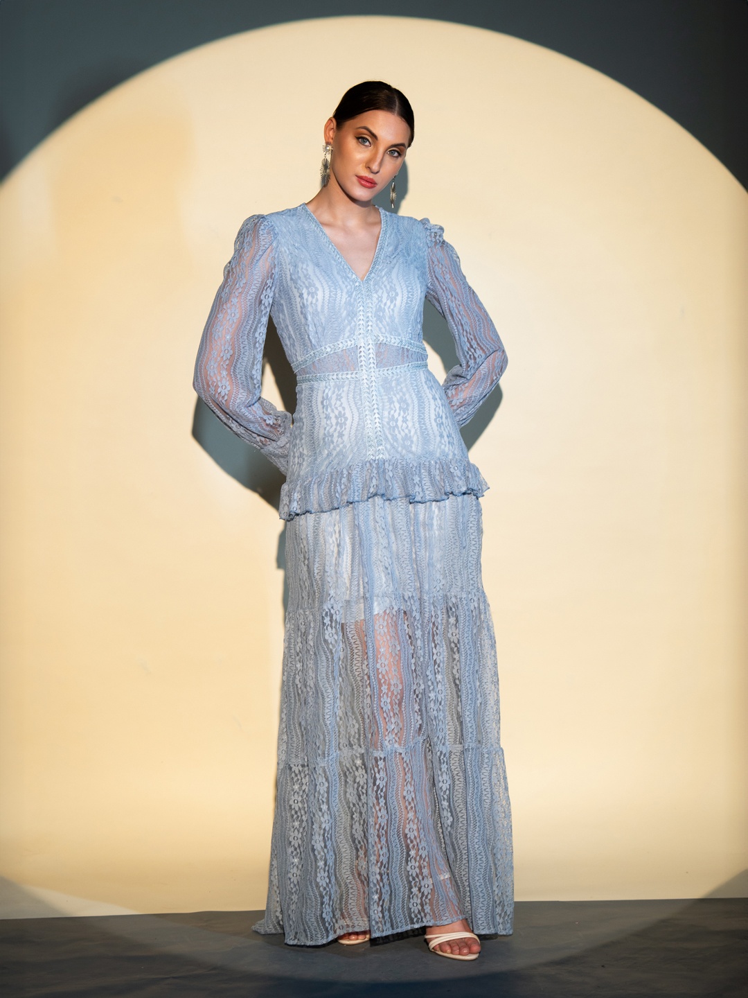 

Stylecast X Hersheinbox Lace Maxi Dress, Blue