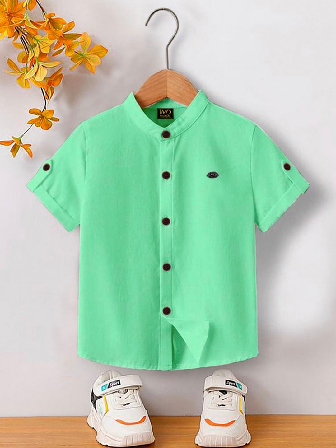 

BAESD Boys Premium Cotton Casual Shirt, Green