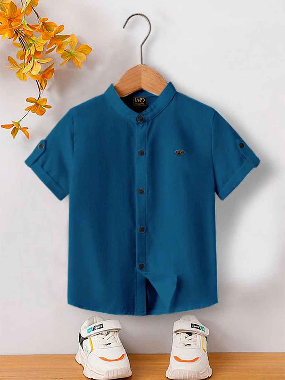 BAESD Boys Premium Cotton Casual Shirt, Navy blue