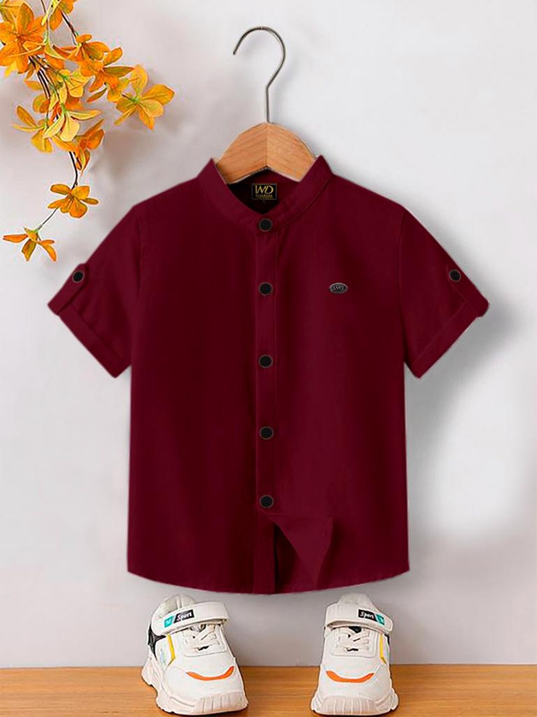 

BAESD Boys Premium Cotton Casual Shirt, Maroon