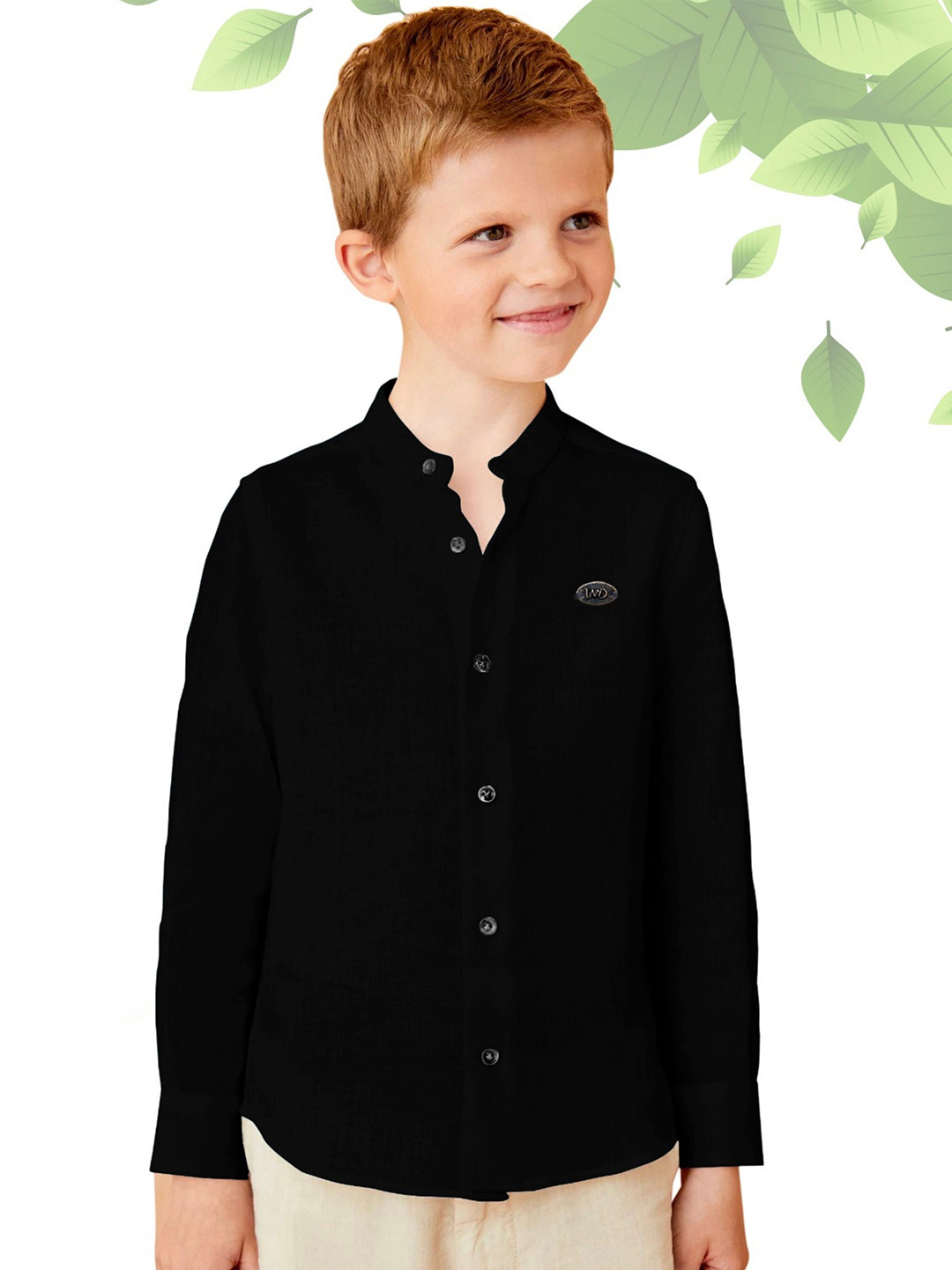 

BAESD Boys Original Slim Fit Cotton Formal Shirt, Black