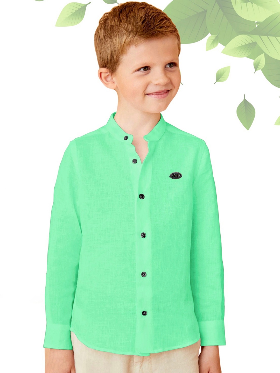 

BAESD Boys Original Slim Fit Cotton Formal Shirt, Green
