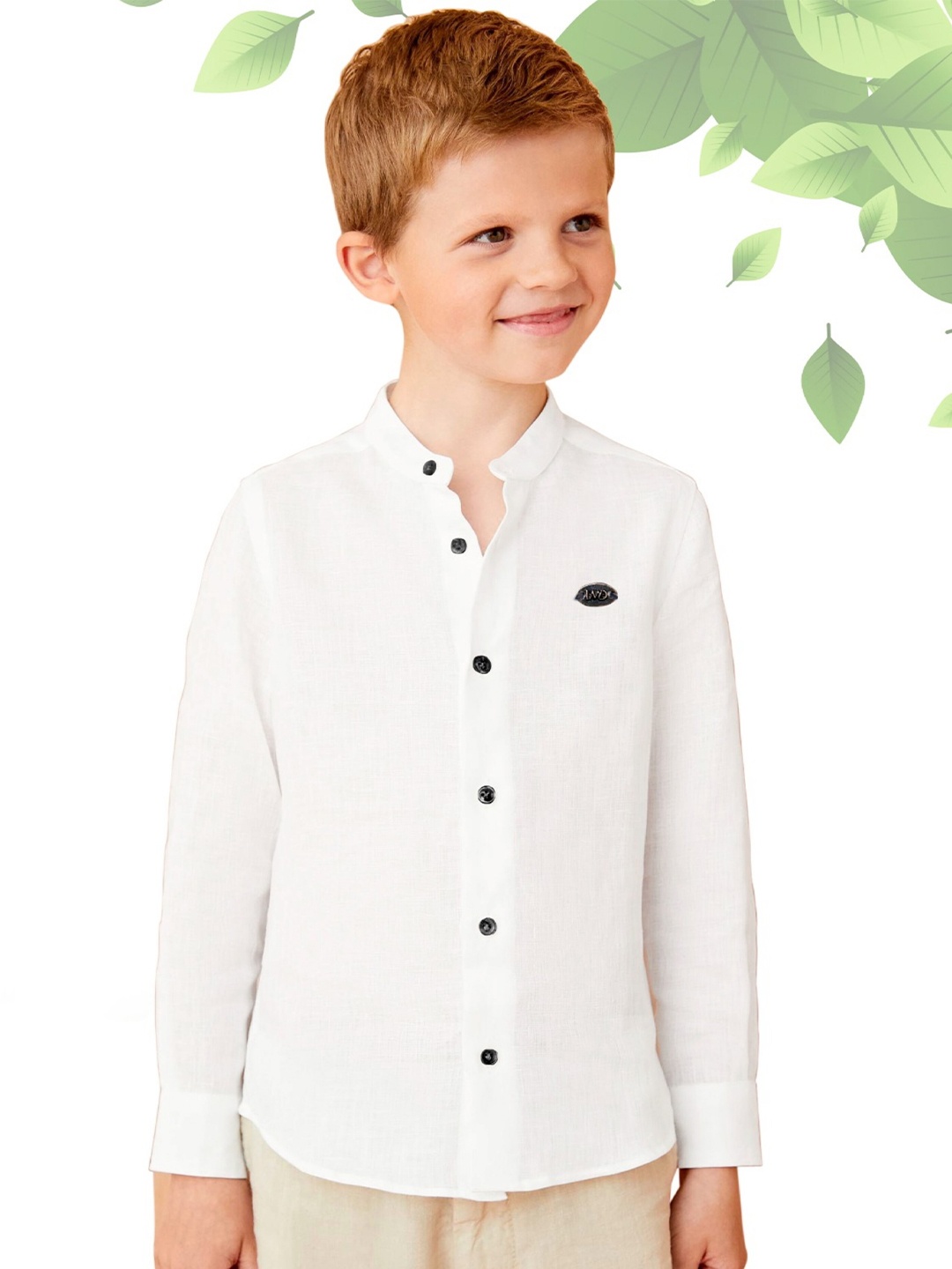

BAESD Boys Original Slim Fit Cotton Opaque Formal Shirt, White