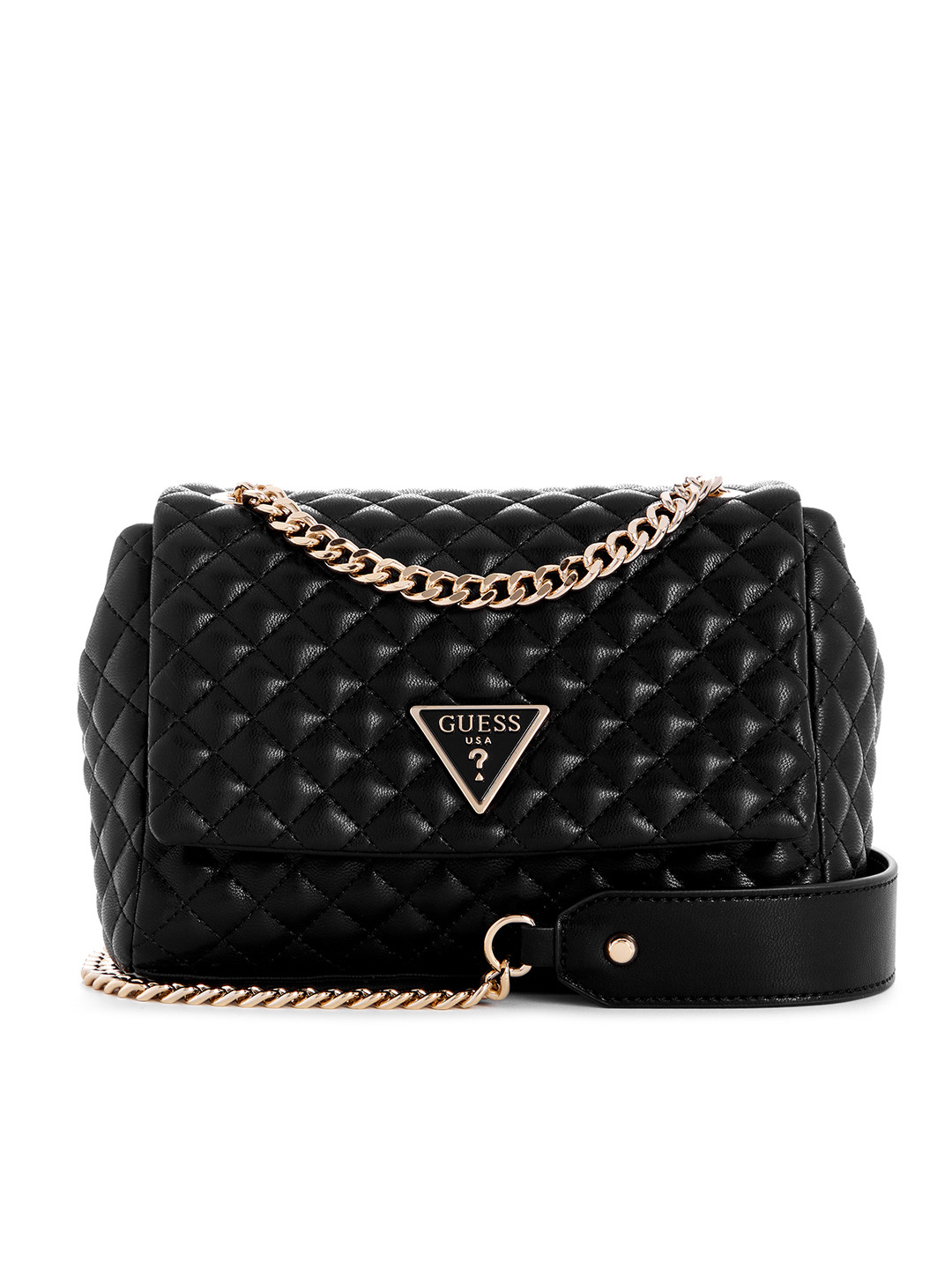 

GUESS Structured Sling Bag with Quilted Detail, Black