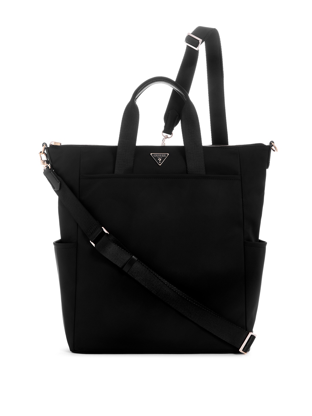 

GUESS Women Solid Convertible Tote Pack with Laptop Compartment, Black