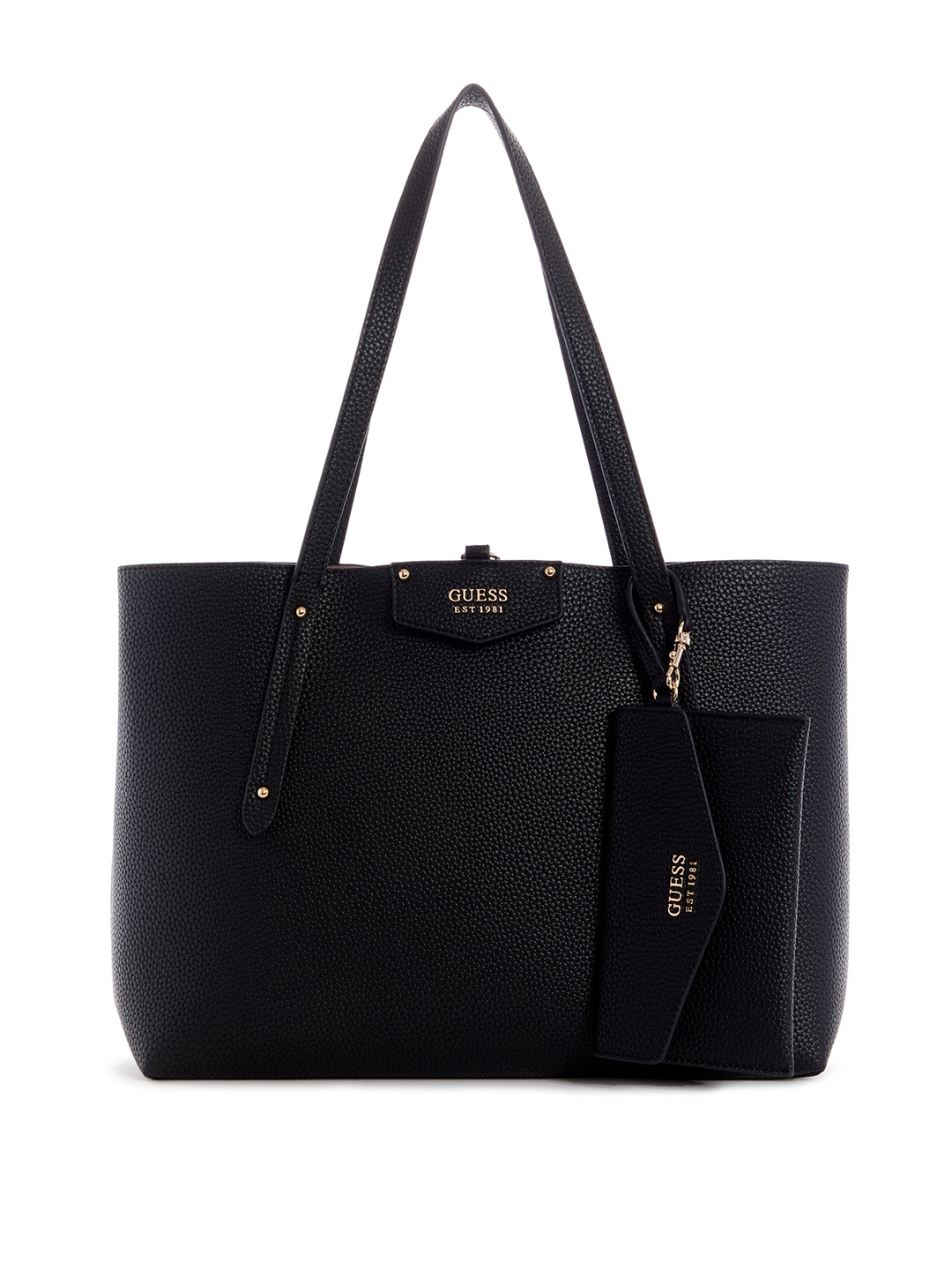 GUESS Shopper Shoulder Bag with Pouch, Black