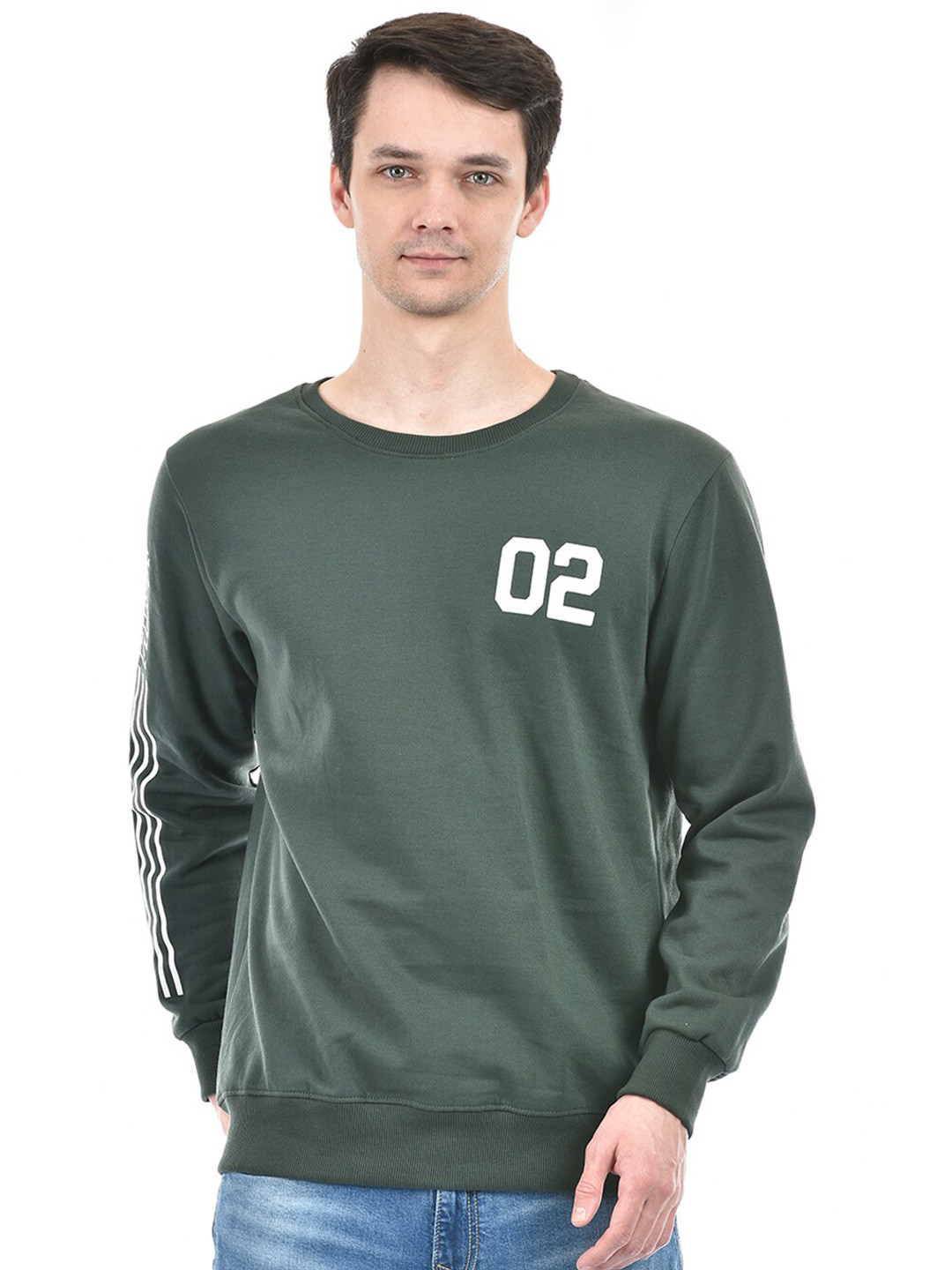

Integriti Typography Printed Pullover Sweatshirt, Green