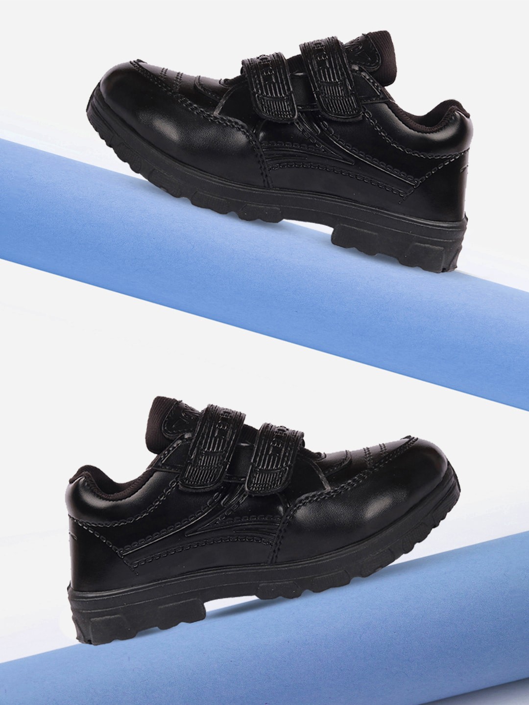 

SPRENGE Kids Velcro School Shoes, Black