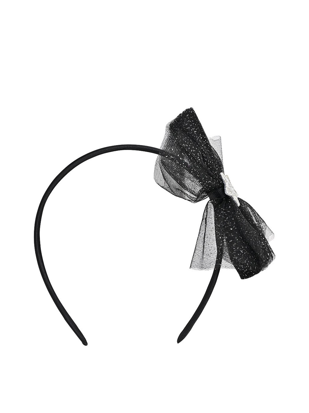 

Aye Candy Girls Tulle Bow With Star Hairband, Black