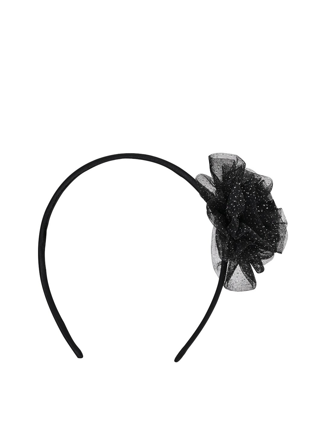 

Aye Candy Girls Sparkling Tulle Flower Hairband, Black