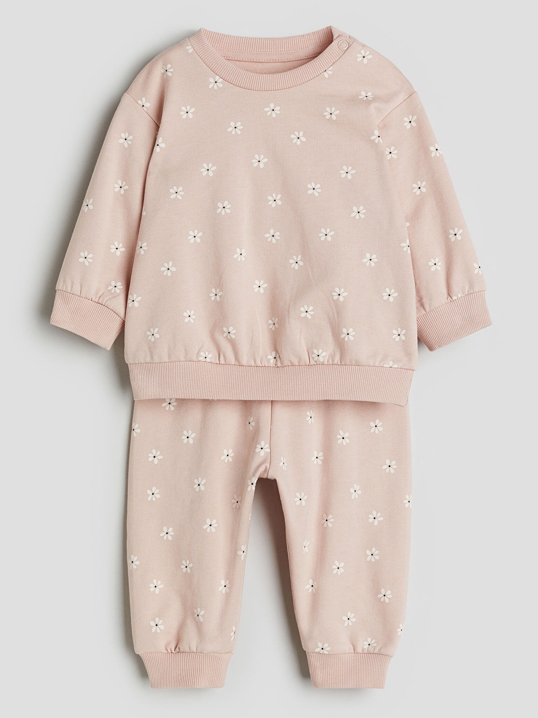 

H&M Boys 2-Piece Pure Cotton Sweatshirt Set, Pink