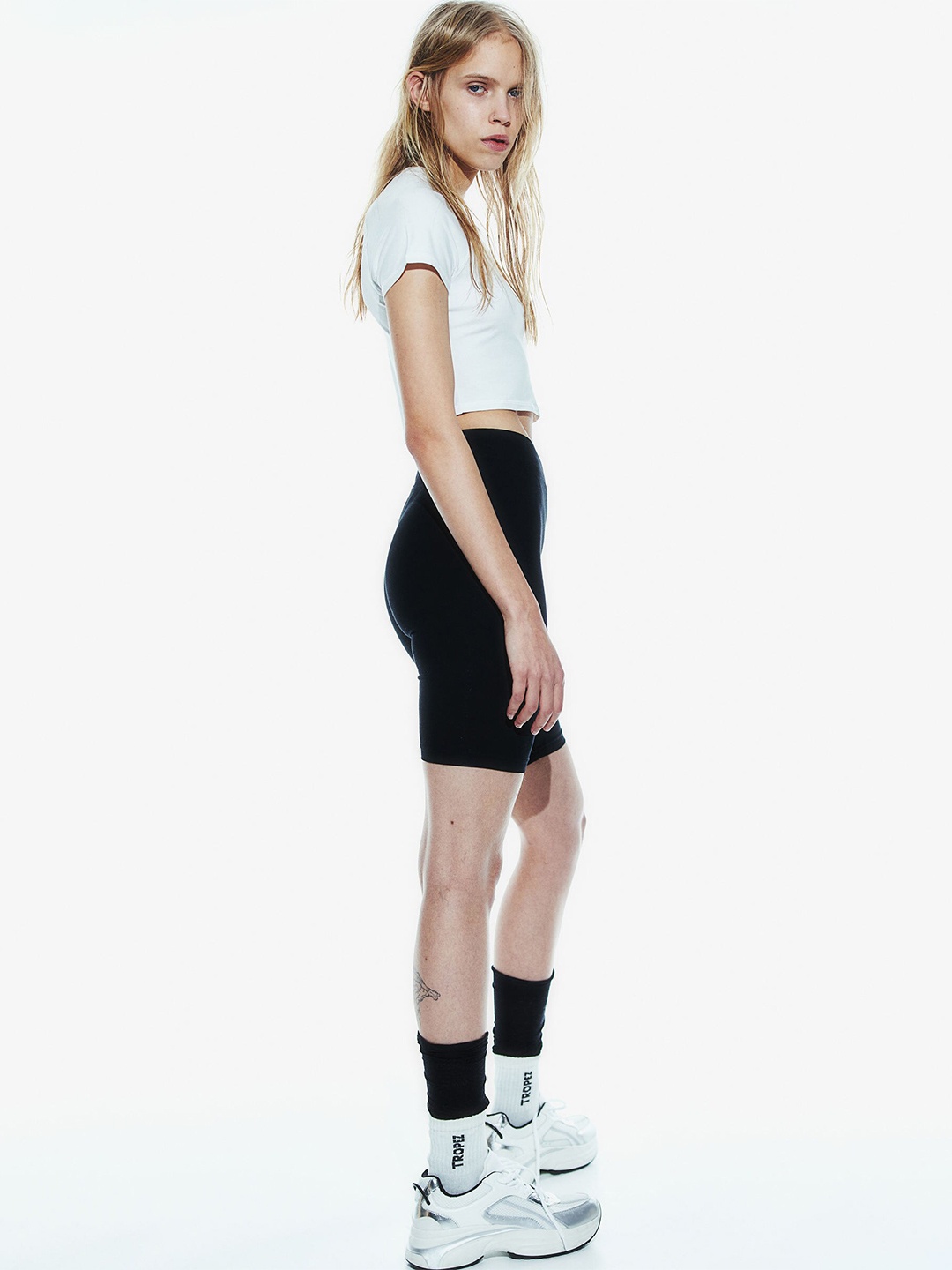 

H&M Cropped T-shirt, White