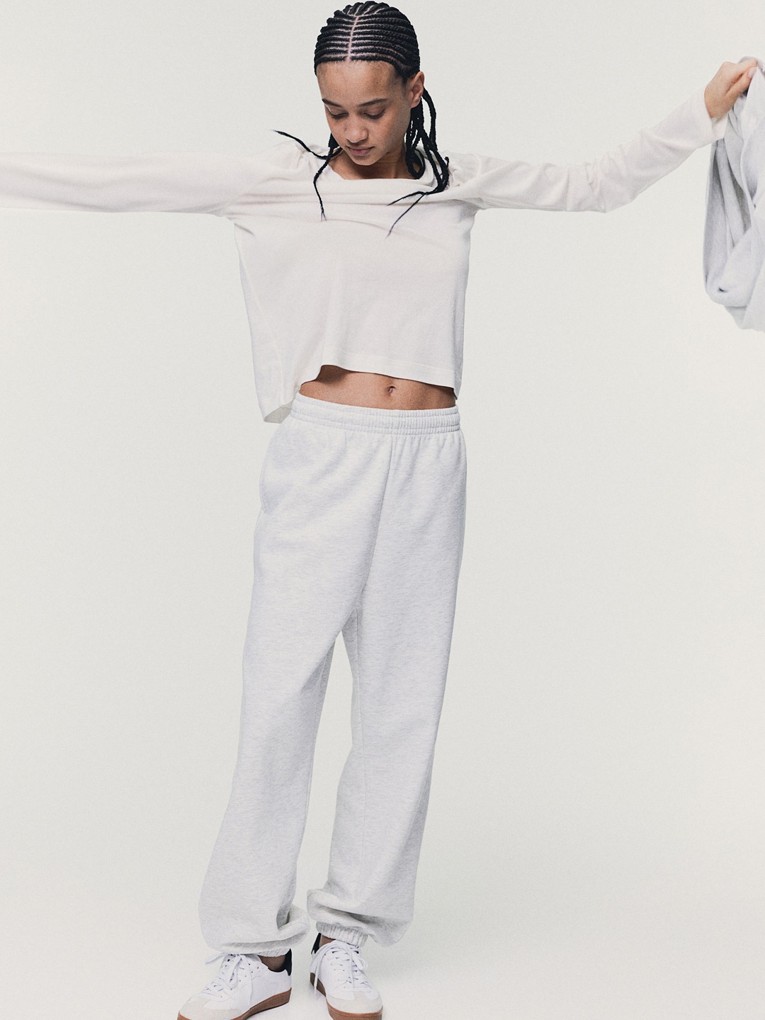 

H&M Women Loose-Fit Joggers, Grey