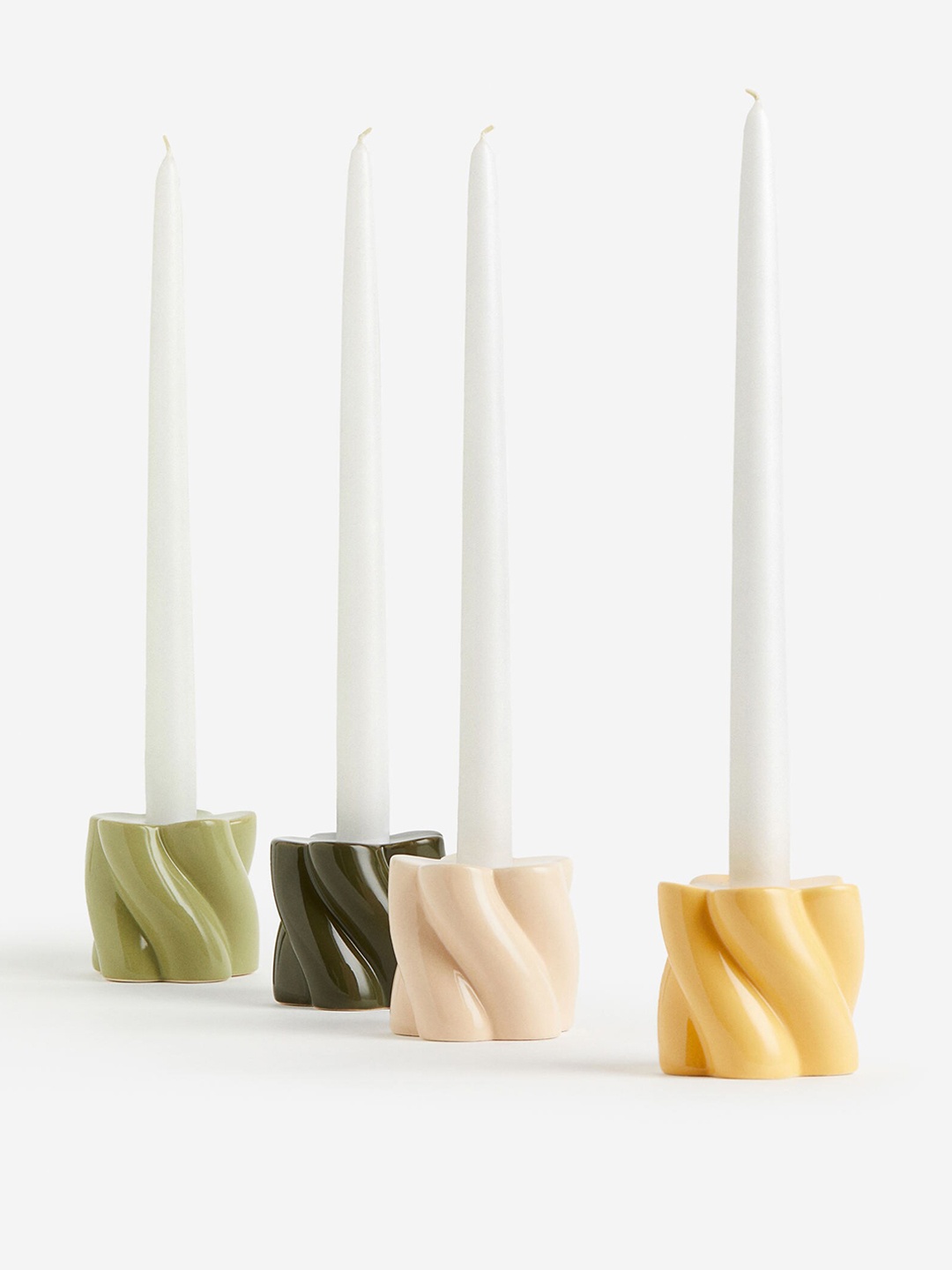 

H&M Yellow Stoneware Candlestick